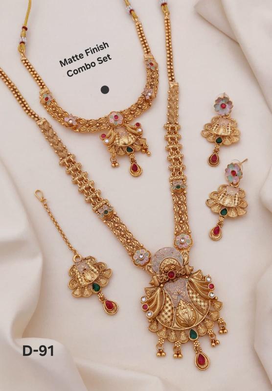 Matte Finish combo set D 91 Fashion jewellery suppliers in India